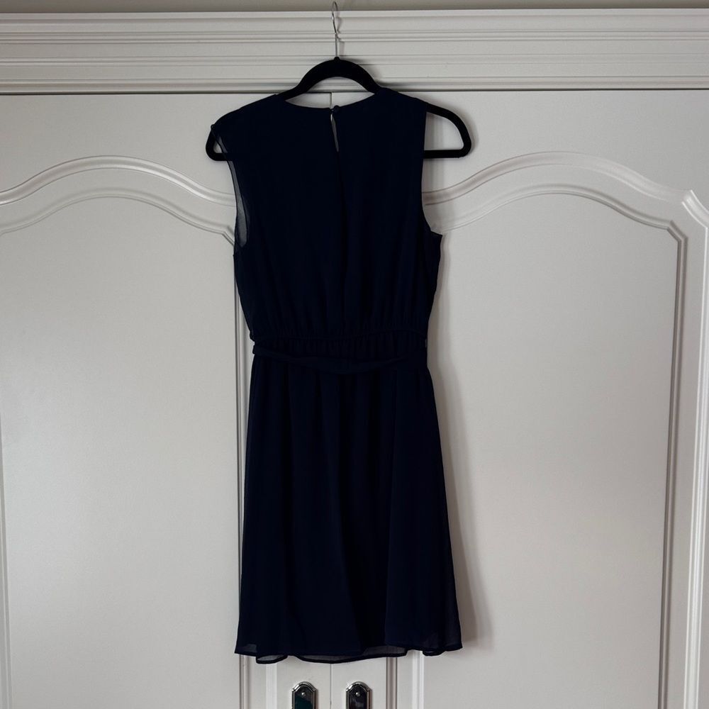 Emma & Michele Navy Ruffle Mini Dress - Picture 3 of 3